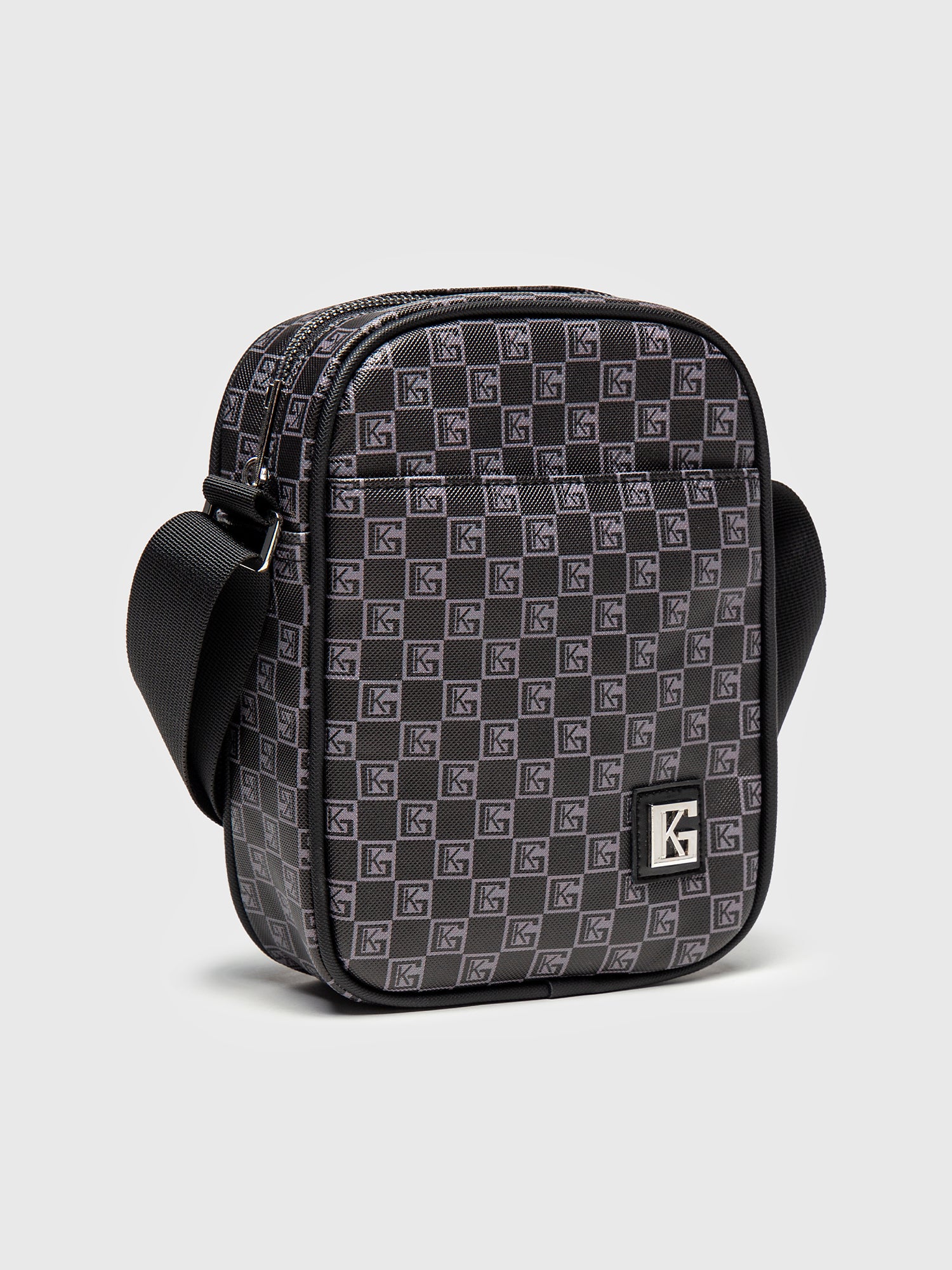 Grey iD Clone Vertical Shoulder Bag
