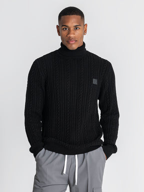 sweats / Black Core Knit Turtleneck