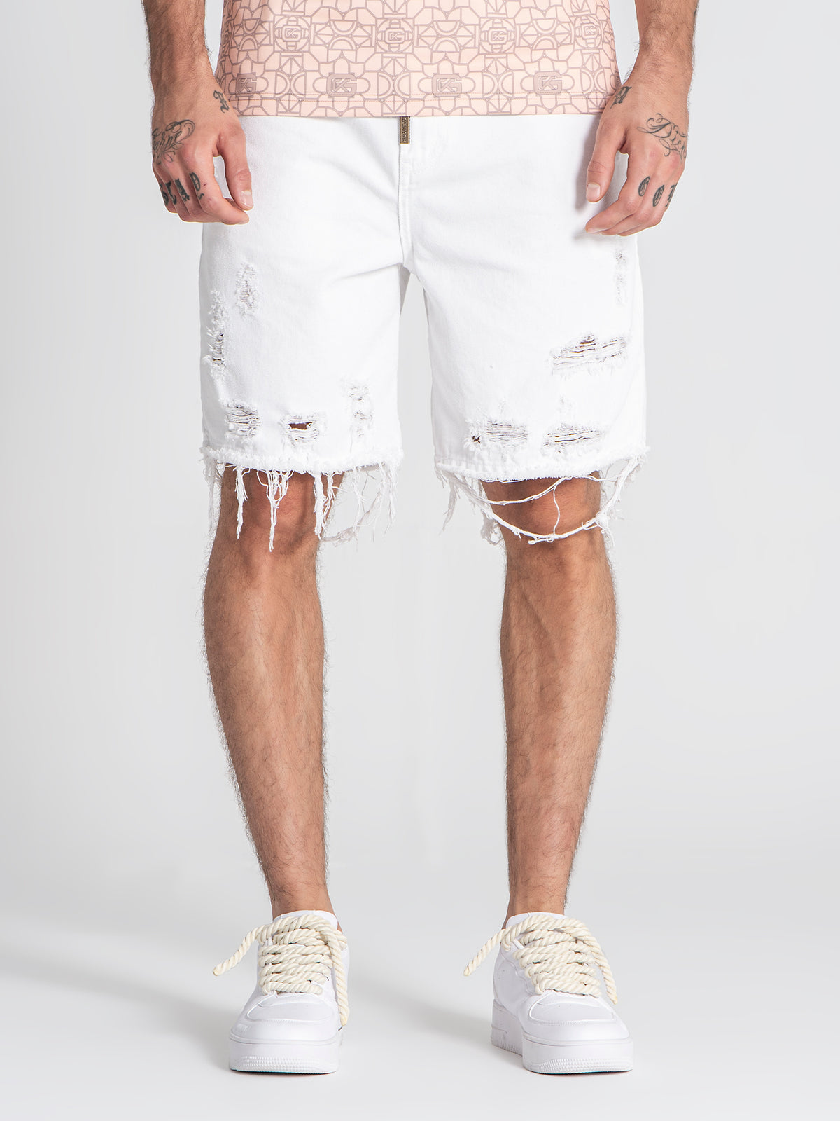 shorts / White Rebel Denim Shorts