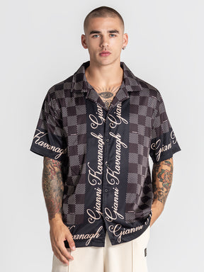 shirts / Brown Piazza Satin Shirt