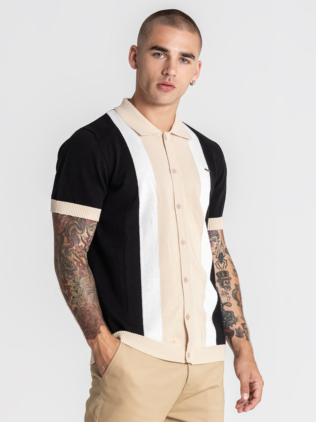 shirts / Black Tower Knit Shirt