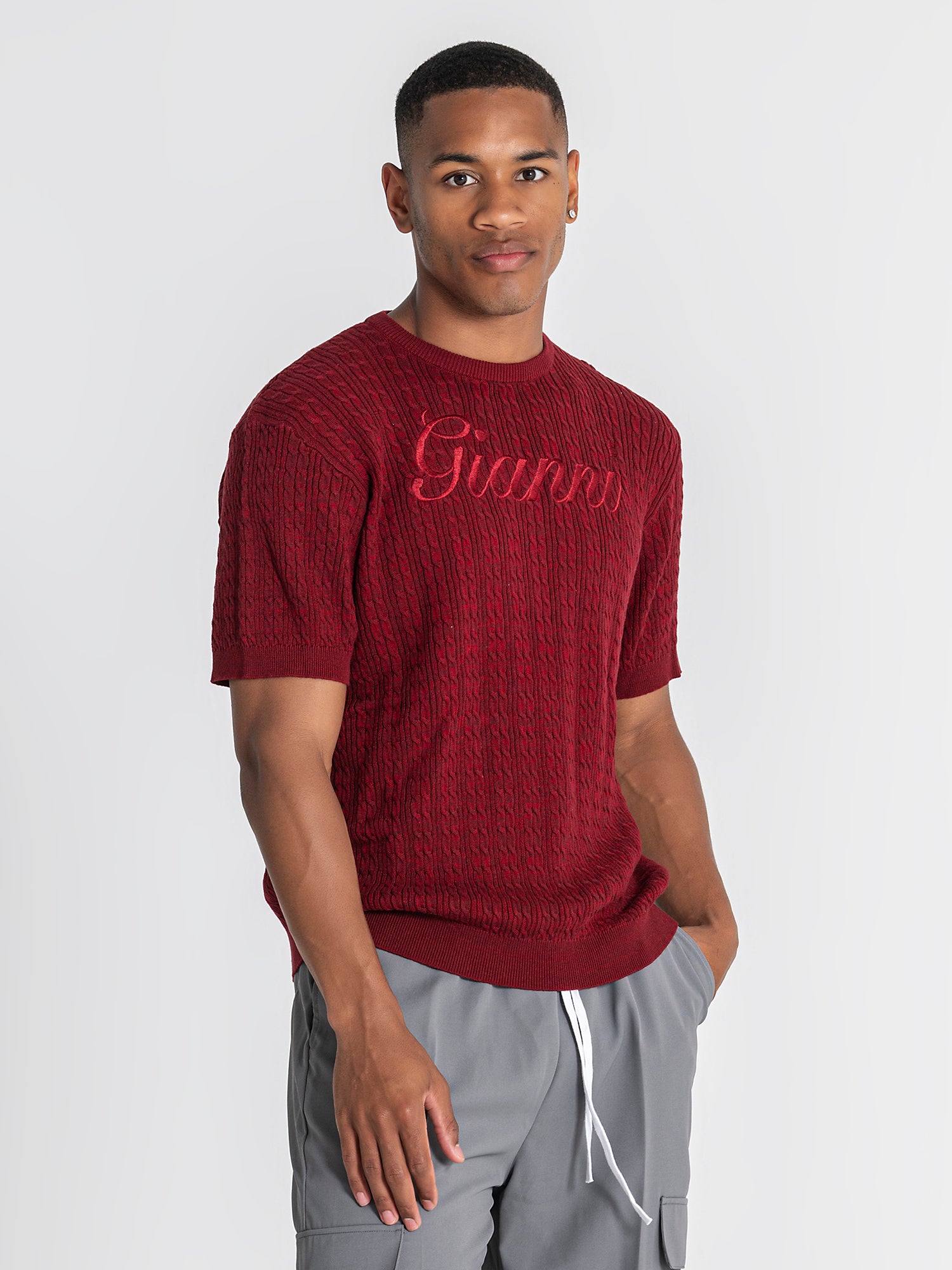 t-shirts / Burgundy Gianni Knit Tee