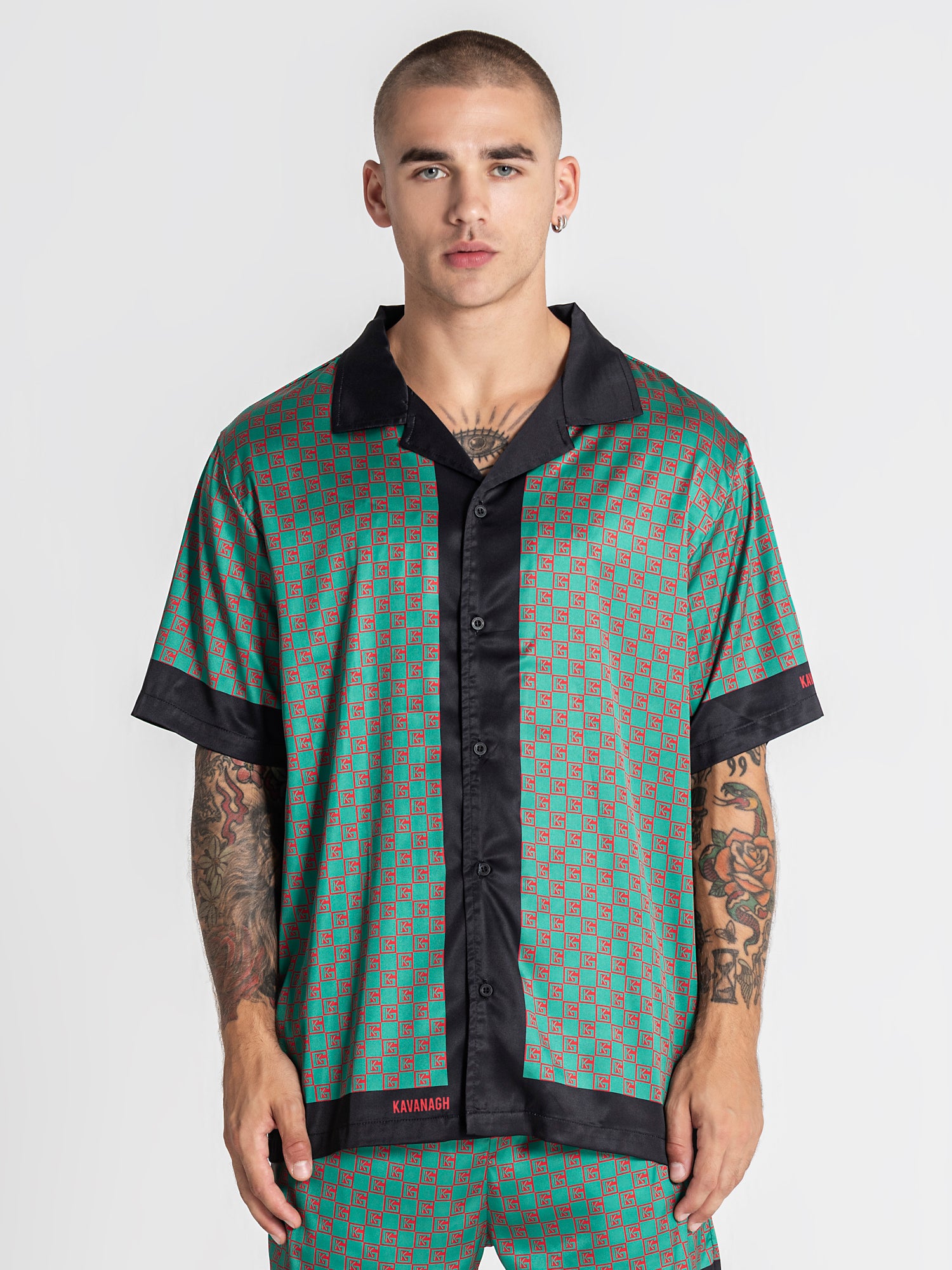 shirts / Green GK Mania Satin Shirt