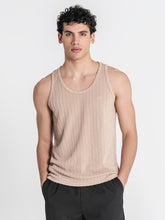 tank tops / Taupe Tactile Tanktop