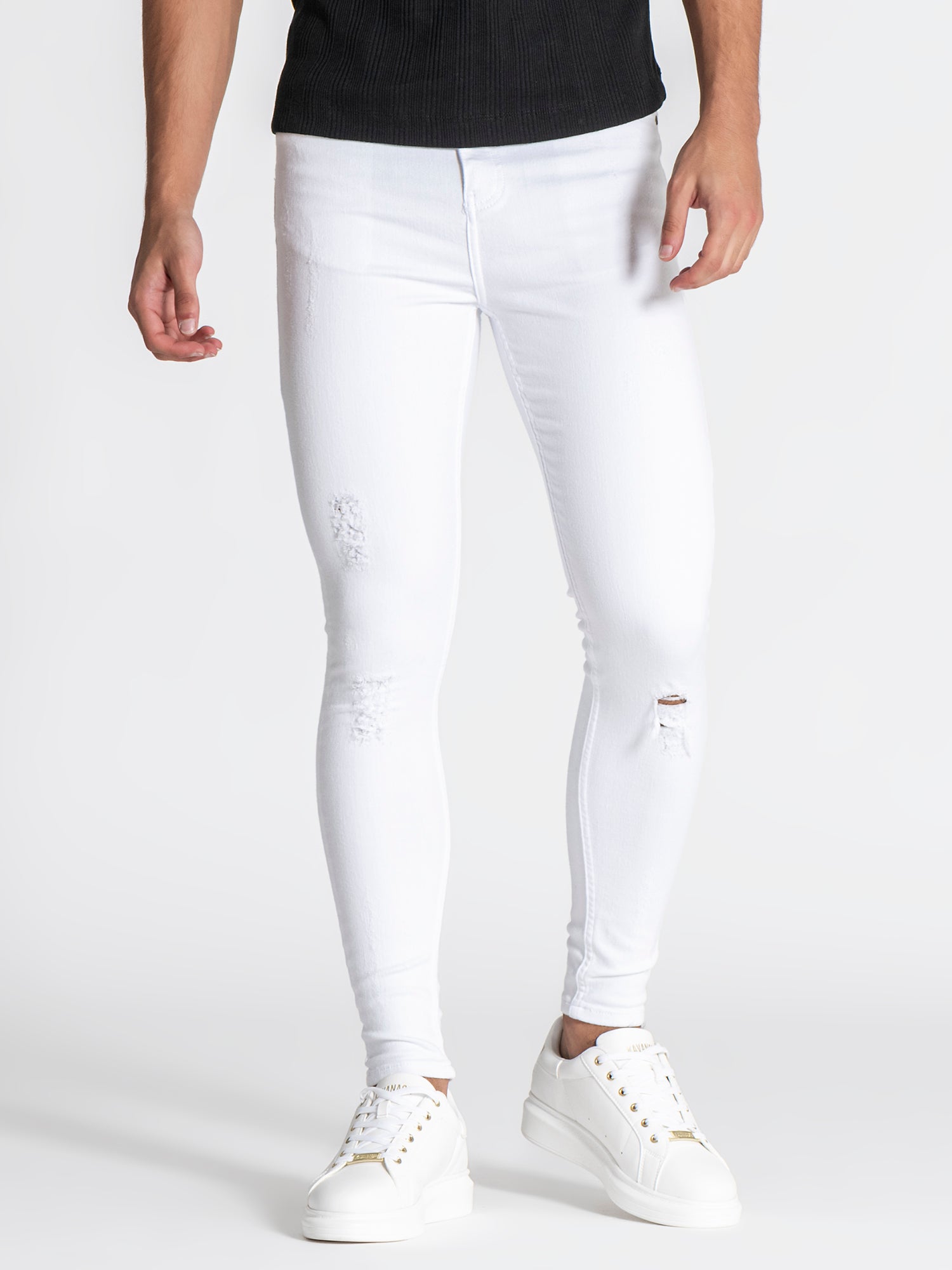 White Core Destroyed Jeans