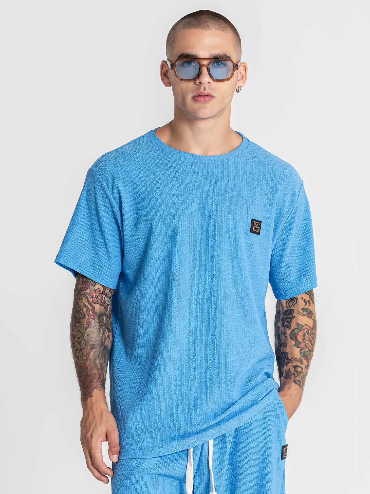 Light Blue Texture Tee