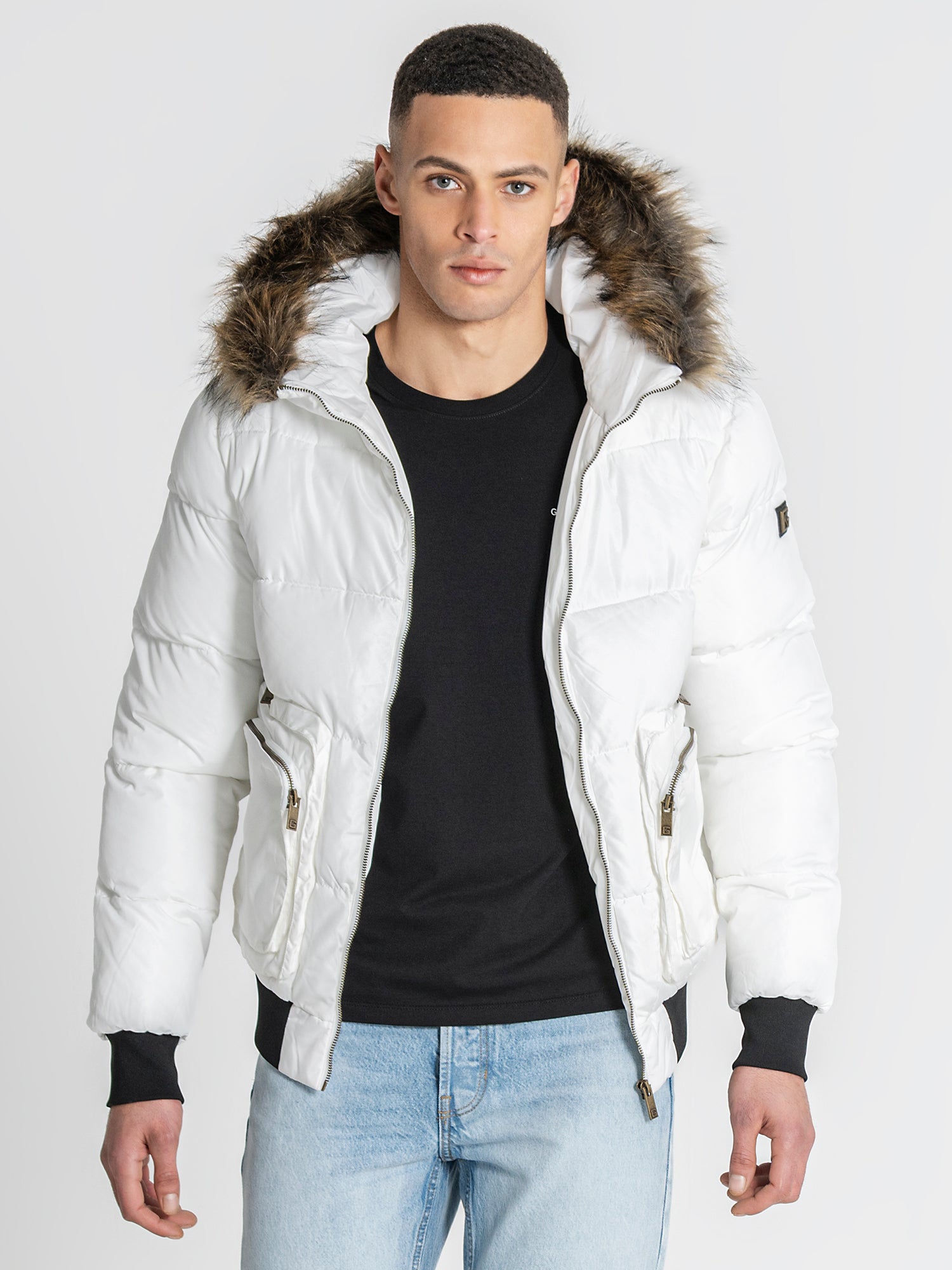 White Utility Puffer Jacket