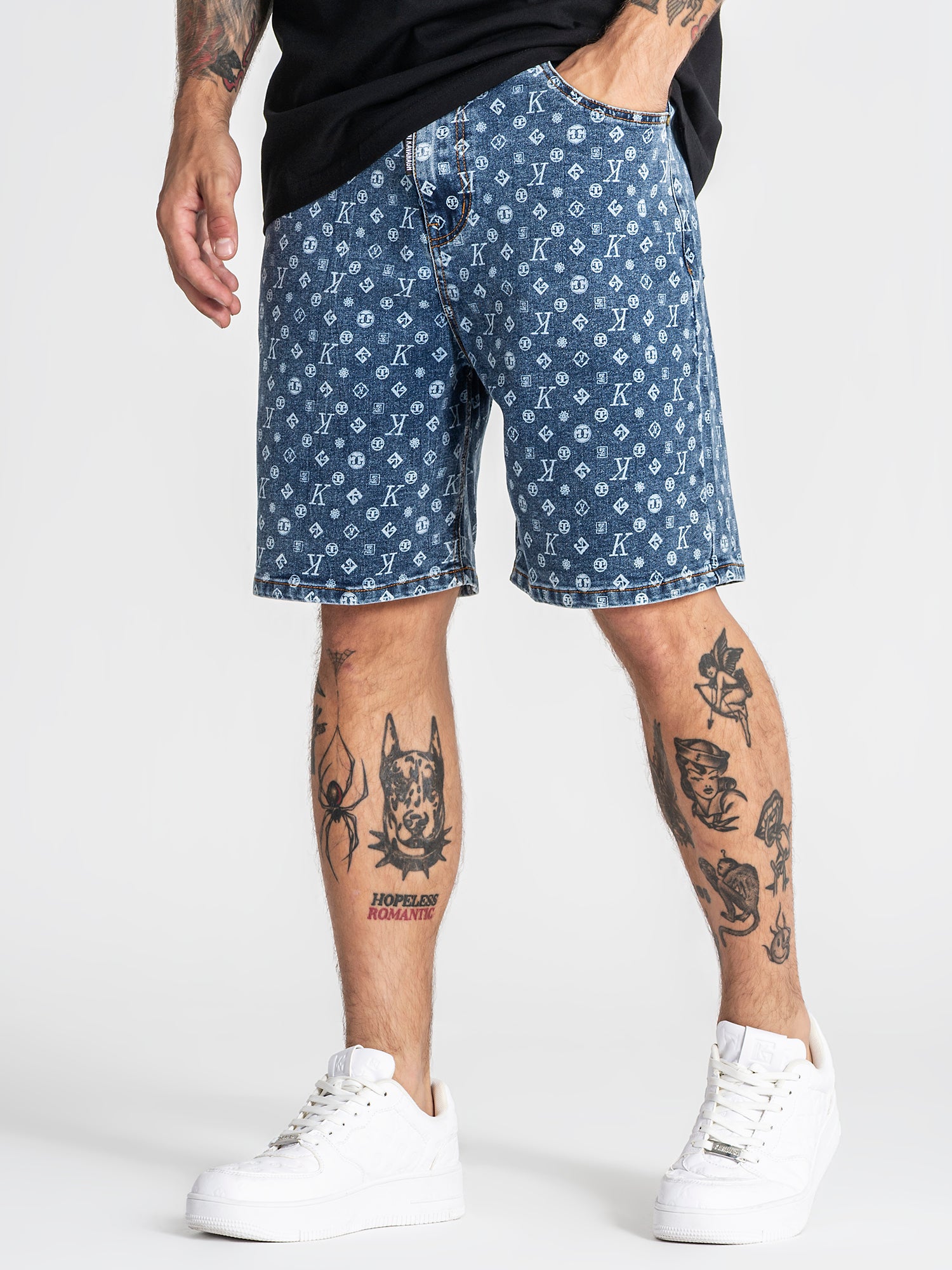 shorts / Blue Monogram Denim Shorts