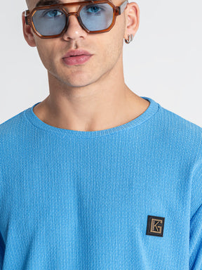 t-shirts / Light Blue Texture Tee