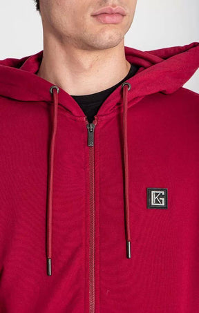 zip jackets / Burgundy Doppelganger Hoodie Jacket