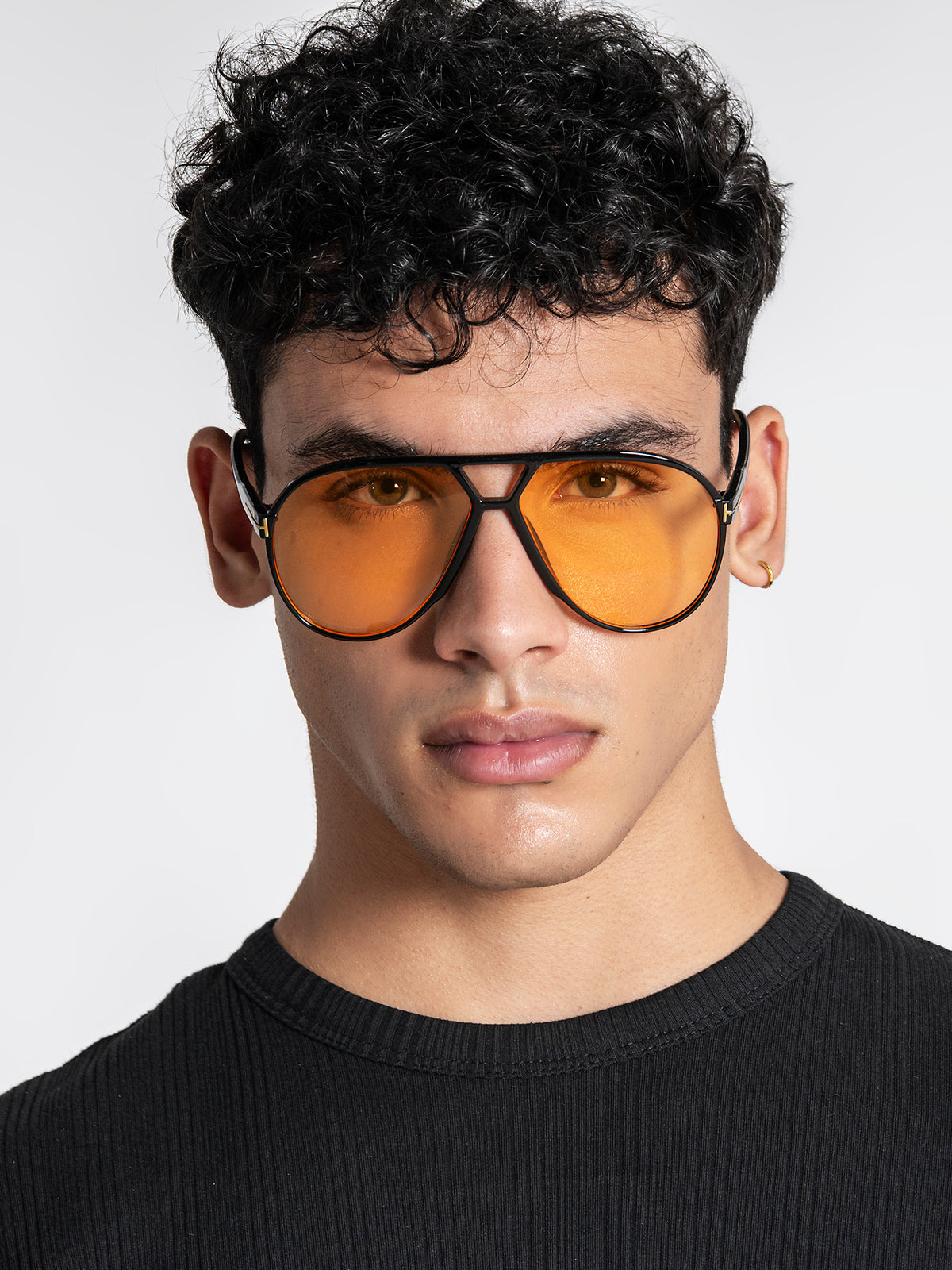 sunglasses / Orange Aviator Sunglasses