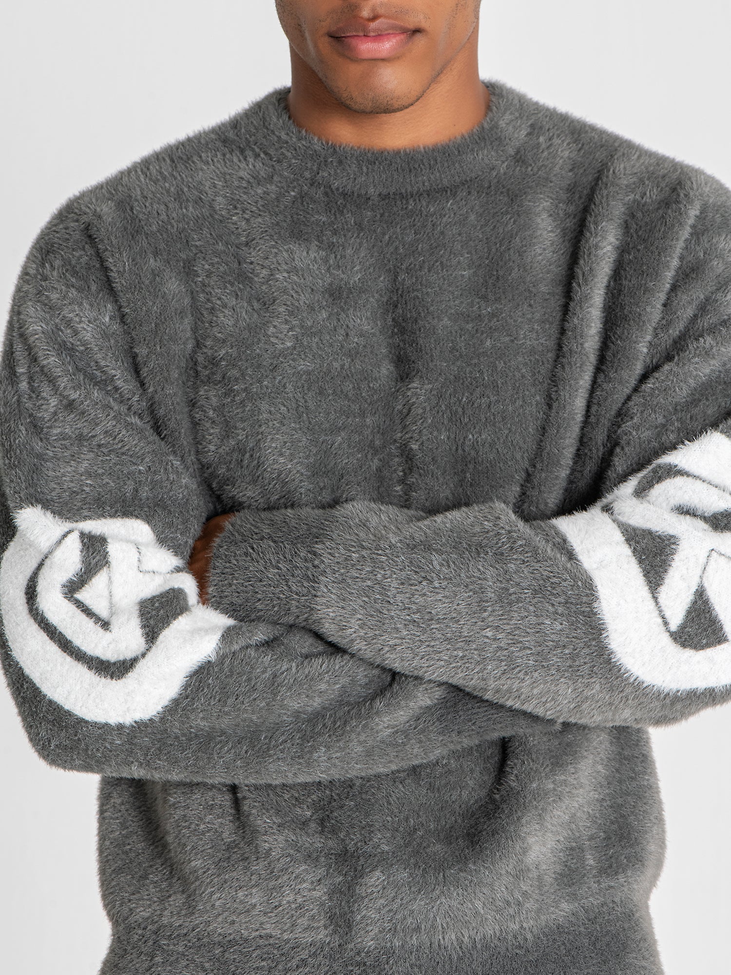 sweats / Grey Structure Knit Sweater