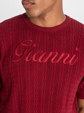 t-shirts / Burgundy Gianni Knit Tee