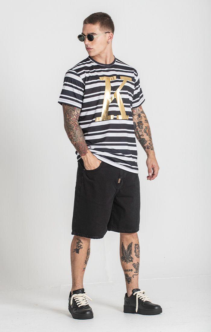 t-shirts / Black K Striped Tee