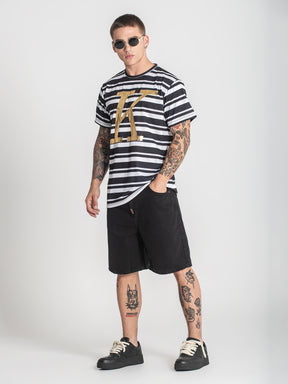 t-shirts / Black K Striped Tee