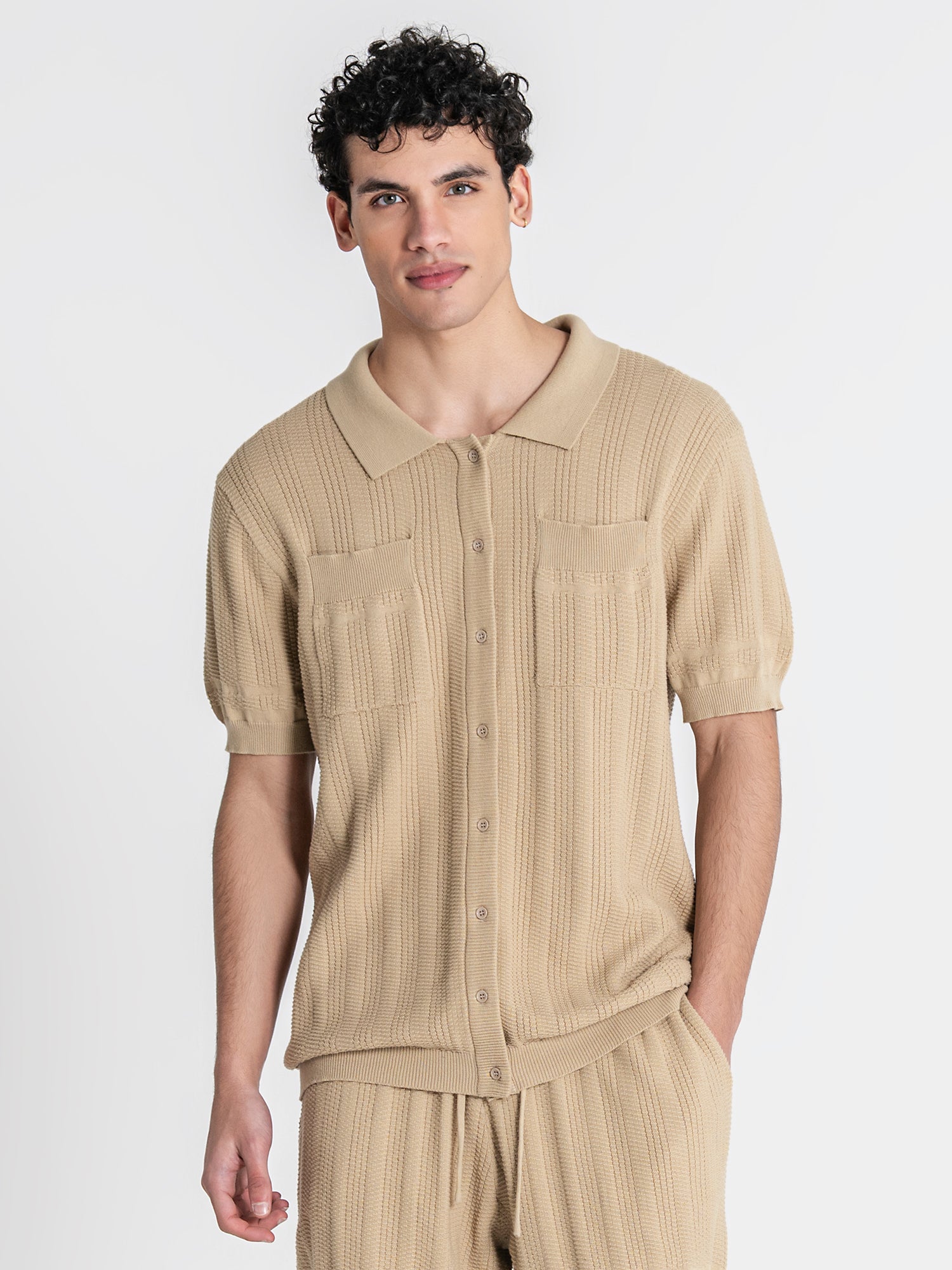 shirts / Camel Label Knit Set