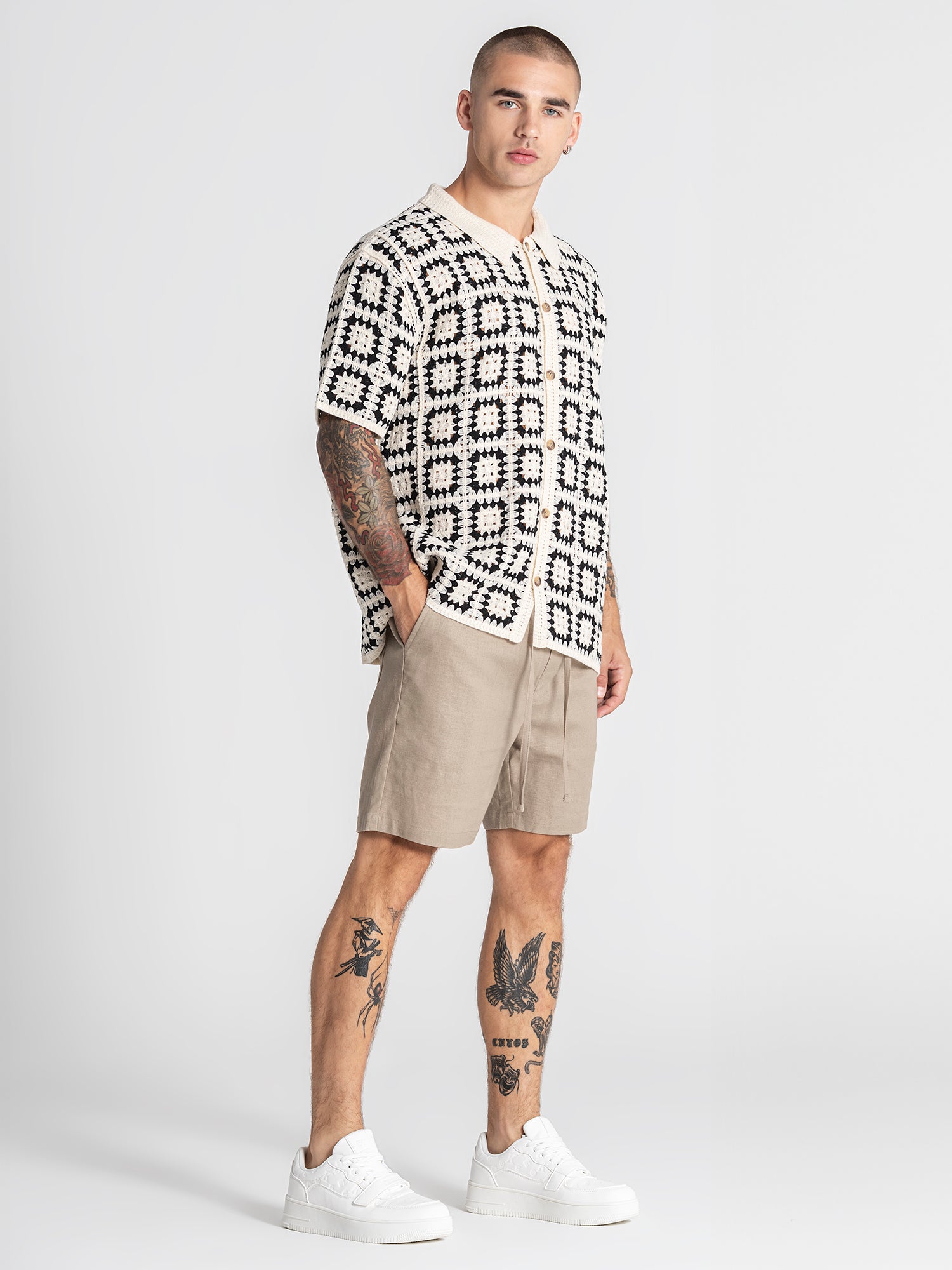 shirts / Beige Nature Knit Shirt