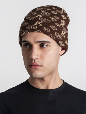 beanies / Brown Logomania Beanie