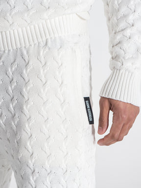 joggers / White Snug Knit Joggers