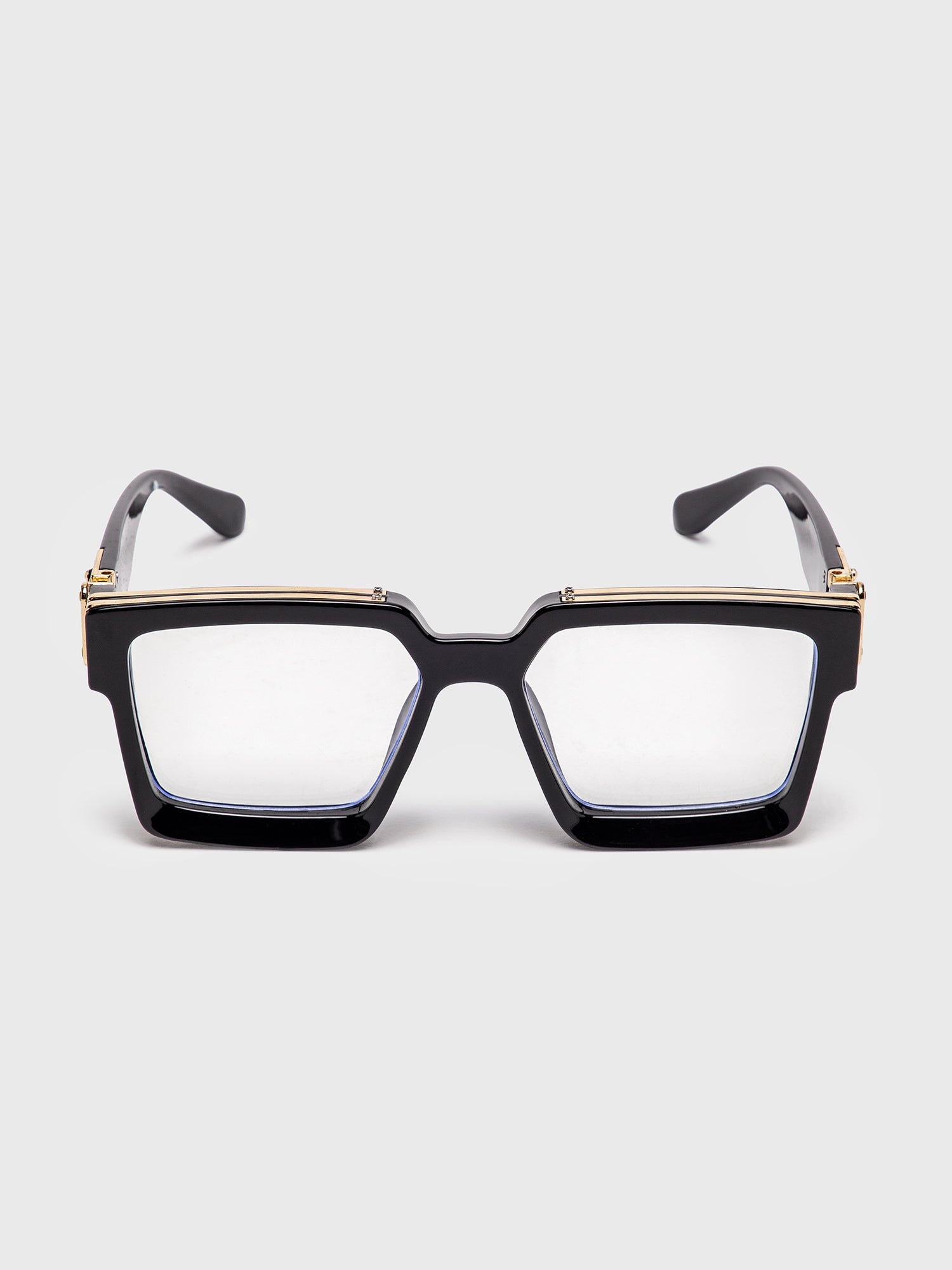 Black Clean Square Sunglasses