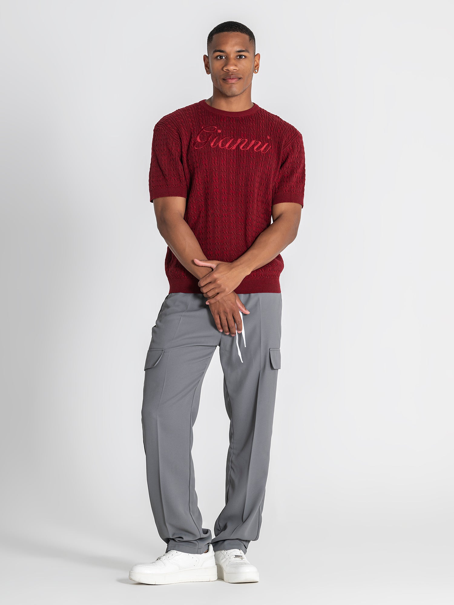 t-shirts / Burgundy Gianni Knit Tee