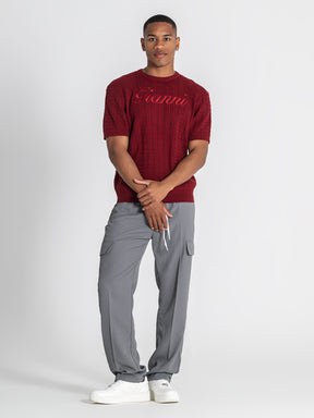 t-shirts / Burgundy Gianni Knit Tee