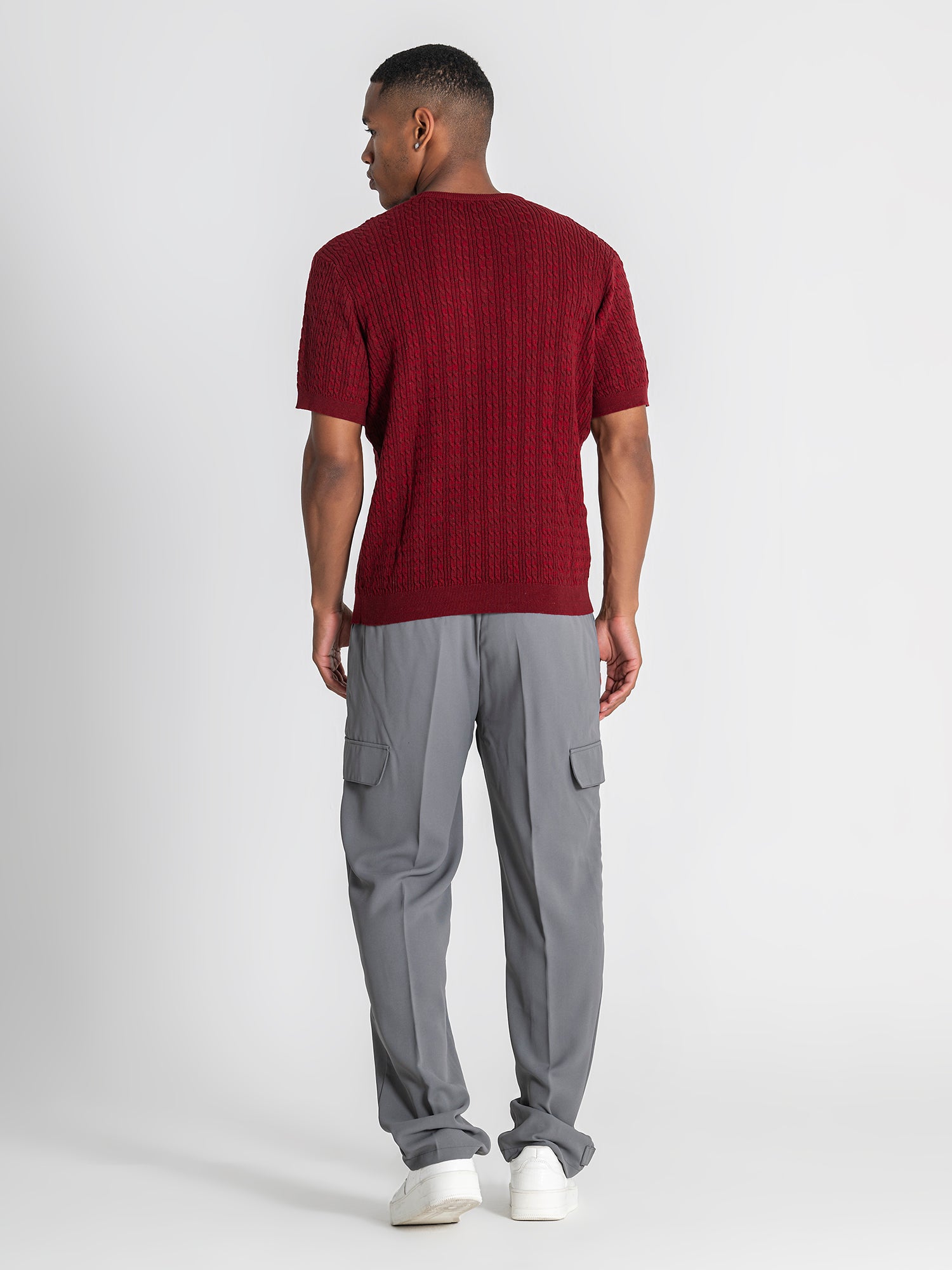 t-shirts / Burgundy Gianni Knit Tee
