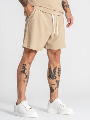shorts / Beige Texture Shorts