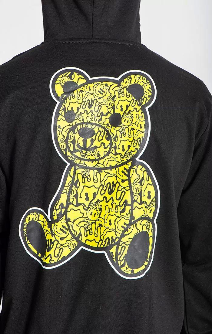 hoodies / Black Smiley Bear Hoodie