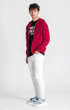 zip jackets / Burgundy Doppelganger Hoodie Jacket