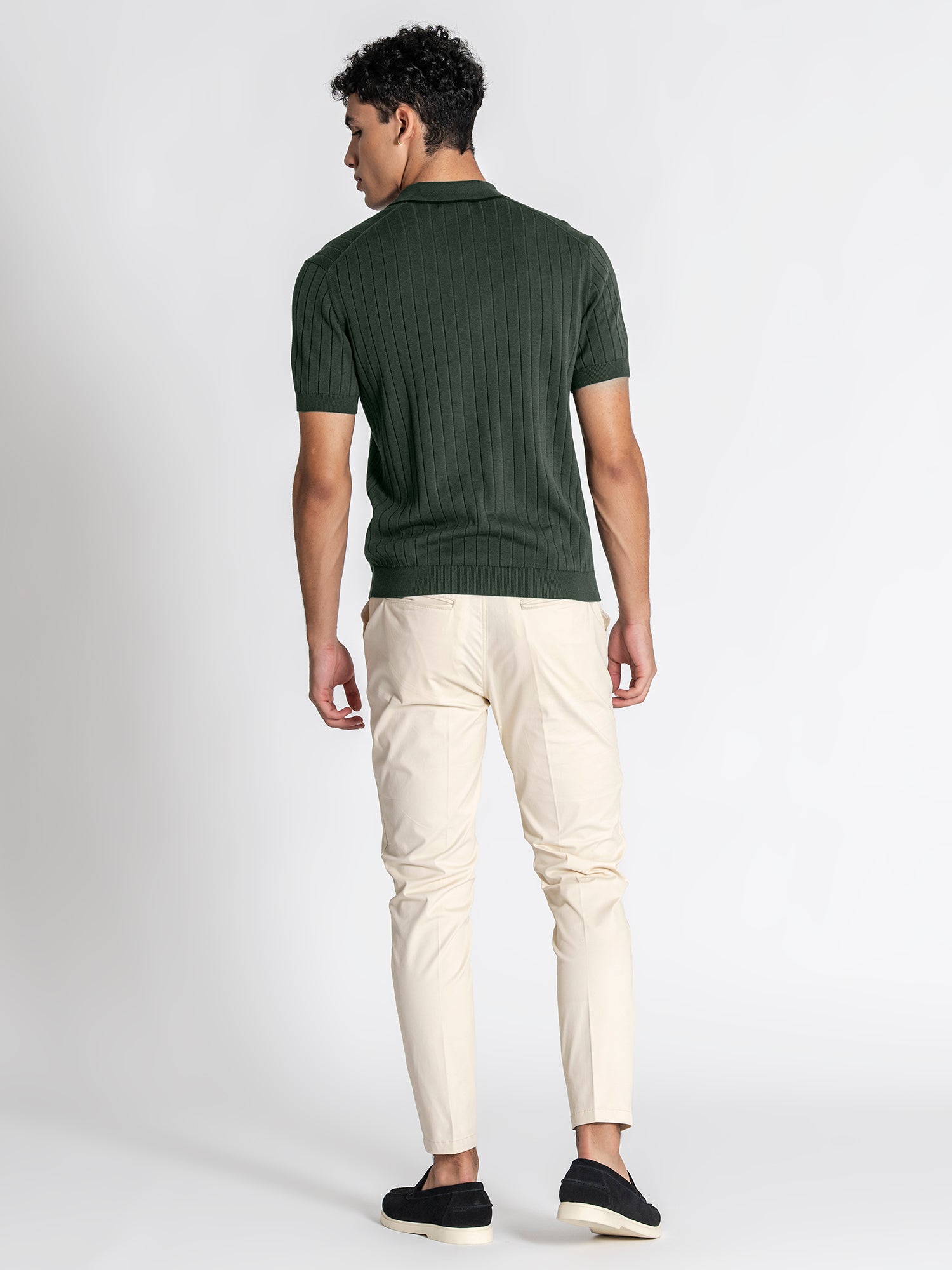 polos / Green GG Knit "V" Polo