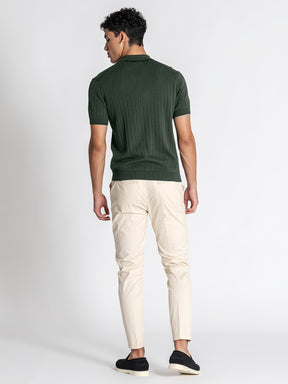 polos / Green GG Knit "V" Polo