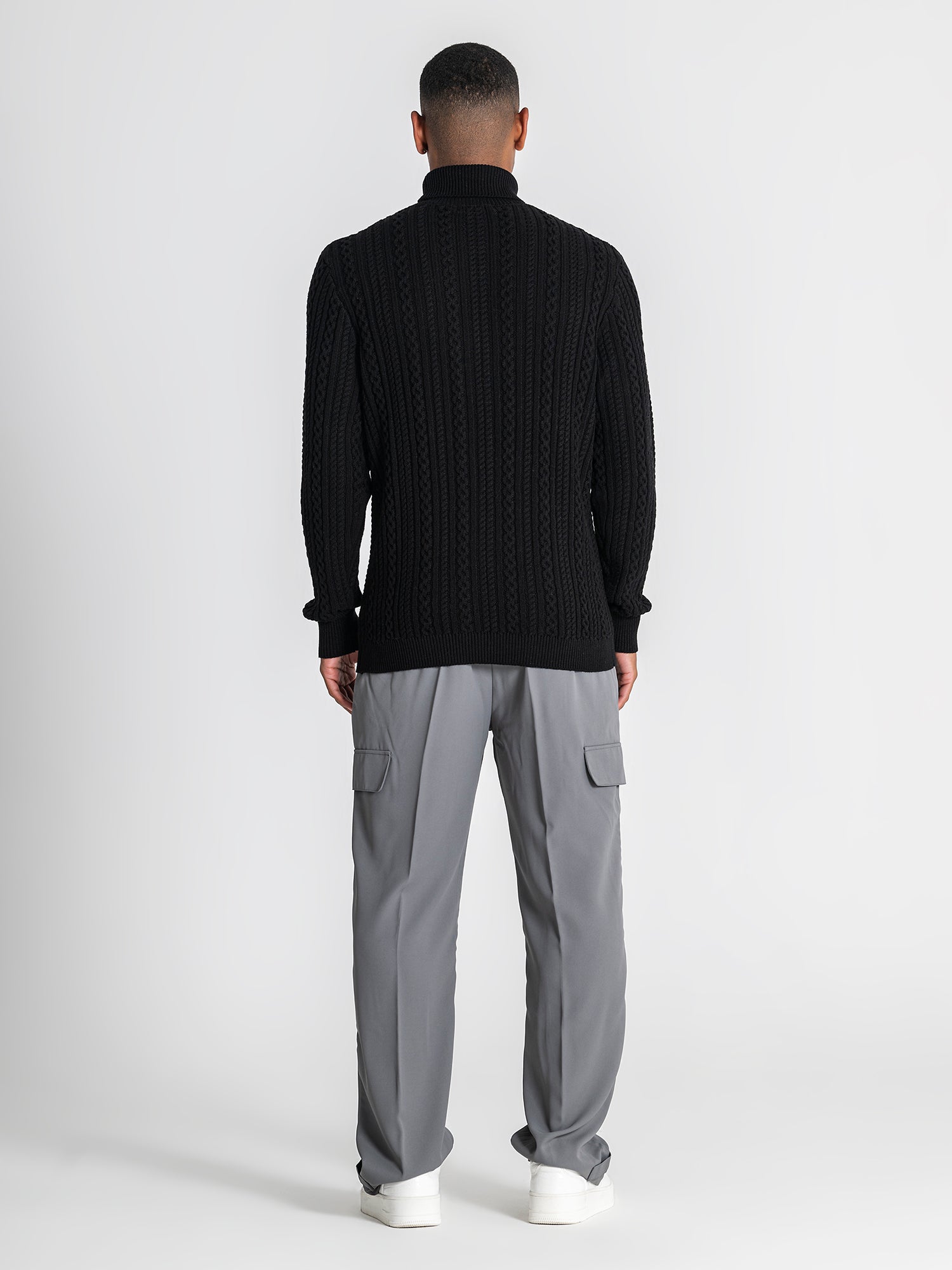sweats / Black Core Knit Turtleneck