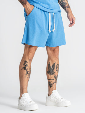 shorts / Light Blue Texture Shorts