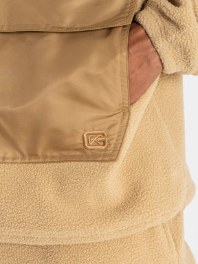 hoodies / Camel Cargo Sherpa Hoodie