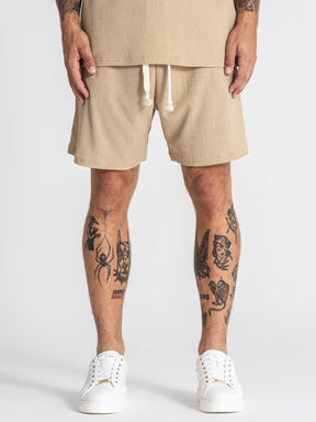 shorts / Beige Texture Shorts