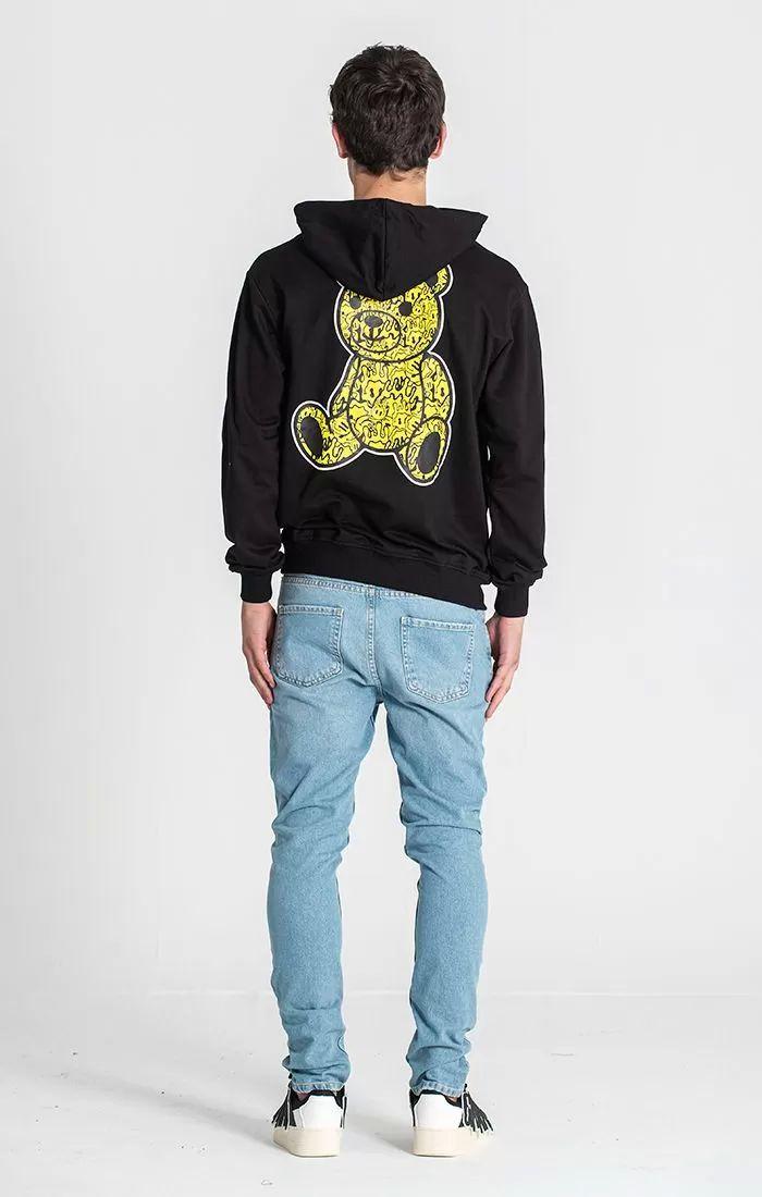 hoodies / Black Smiley Bear Hoodie