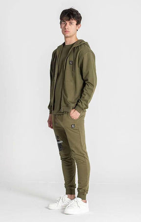 zip jackets / Army Green Anger Hoodie Jacket