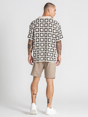 shirts / Beige Nature Knit Shirt