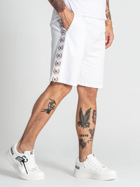 shorts / White Retro Shorts