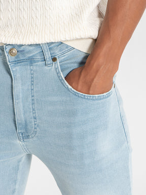 jeans / Light Blue Zipper Jeans