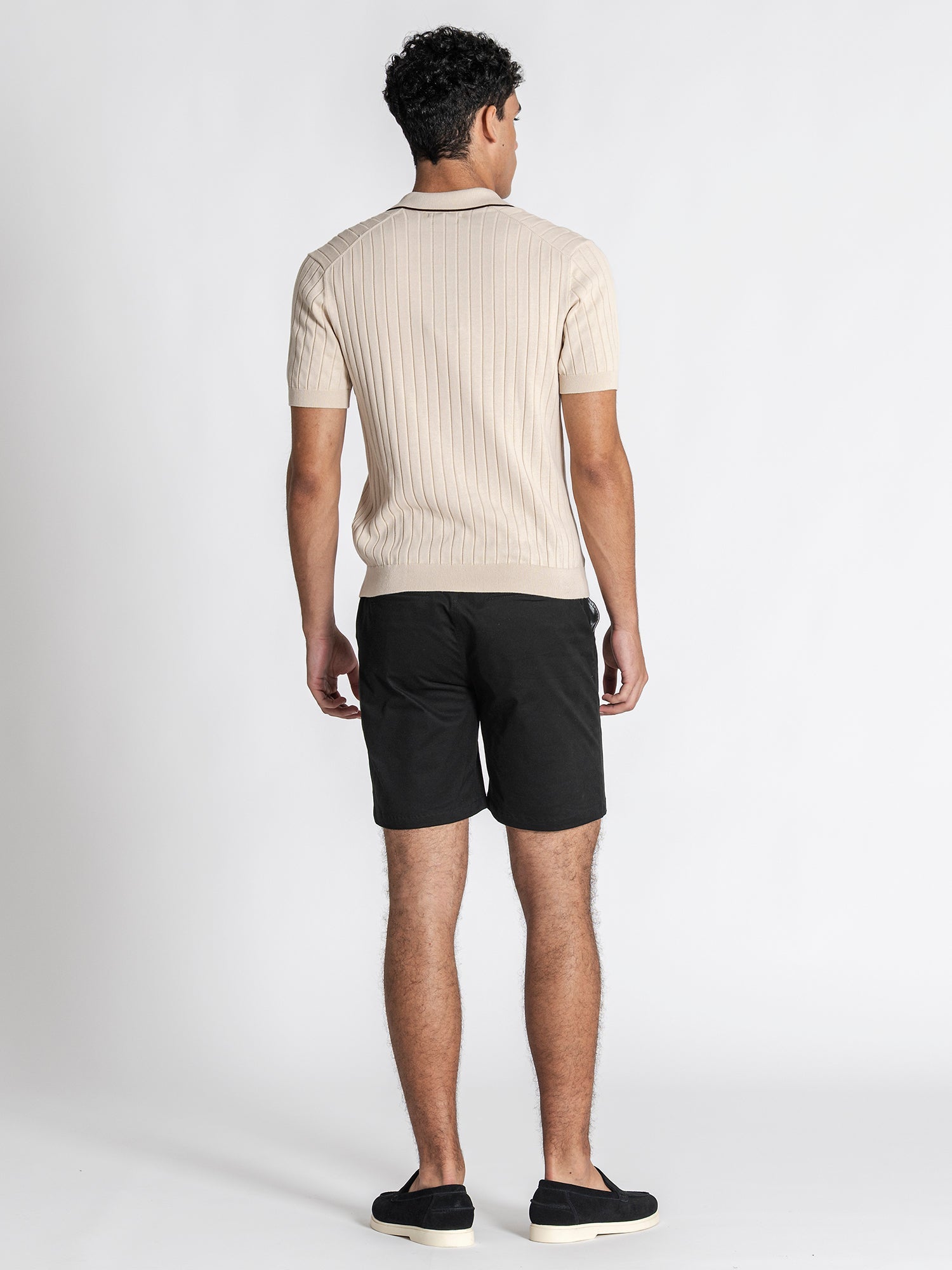polos / Beige GG Knit "V" Polo