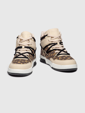 sneakers / Brown Logomania High Sneakers