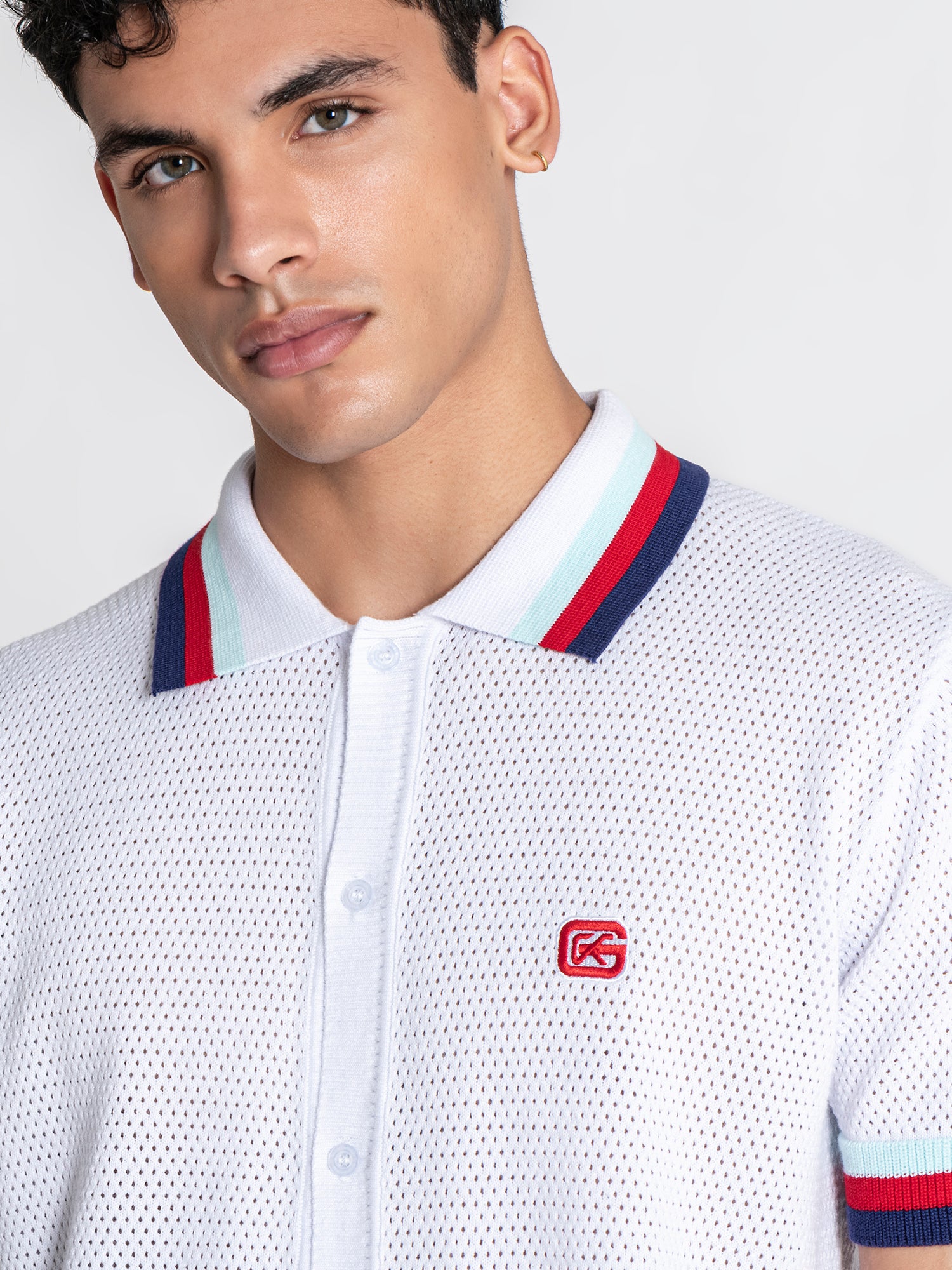 shirts / White Striped GK Knit Set