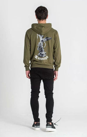 hoodies / Army Green Warrior Angel Hoodie