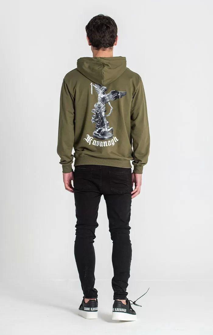 hoodies / Army Green Warrior Angel Hoodie