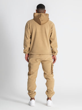 hoodies / Camel Cargo Sherpa Hoodie
