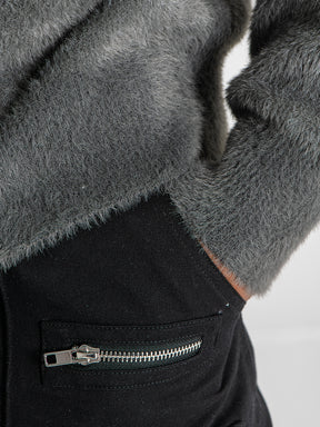 sweats / Grey Structure Knit Sweater