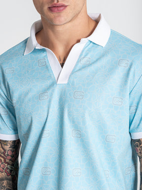 polos / Light Blue Tiled Polo