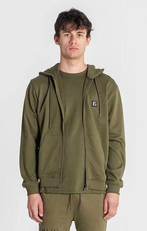 zip jackets / Army Green Anger Hoodie Jacket